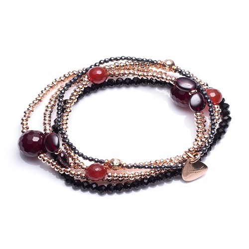 Bracciale multifilo granato