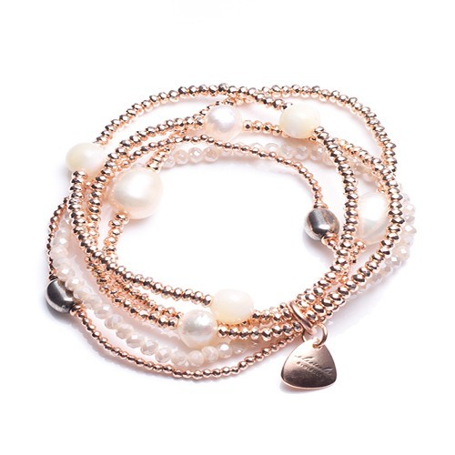 Bracciale multifilo perle