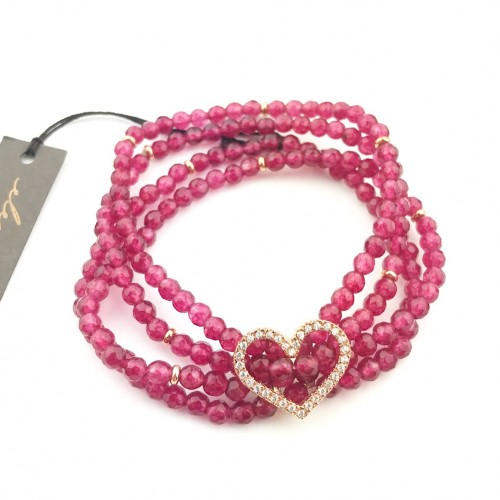 bracciale multifilo cuore