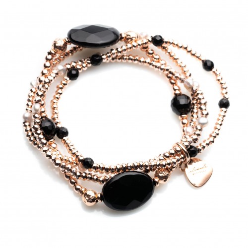 Bracciale multifilo onice