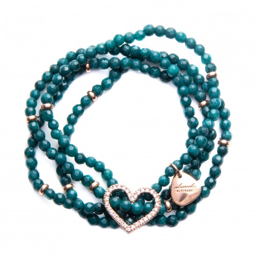 Bracciale multifilo cuore