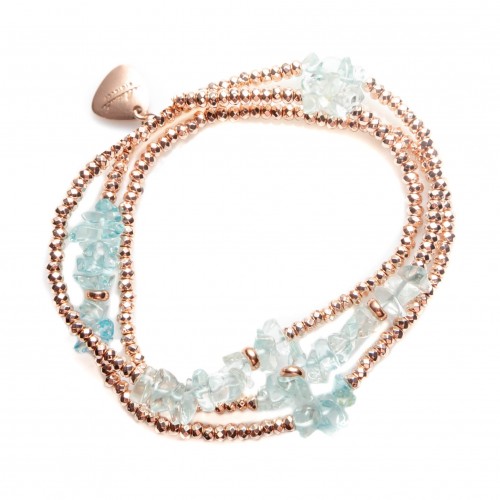 Bracciale multifilo ossidiana